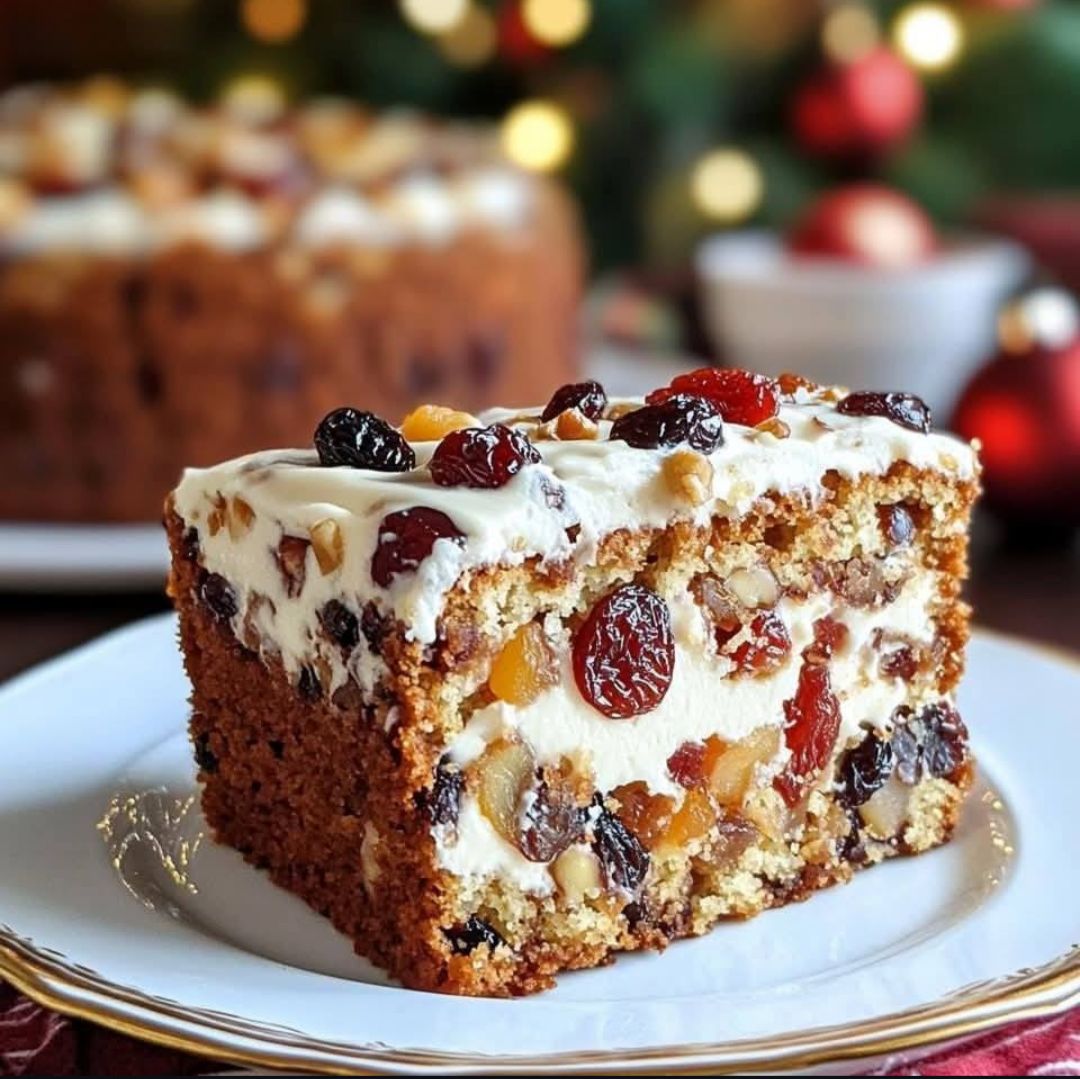 🍰 Bolo de Frutas Navideño (Fácil y Cremoso) 🎄 - Recetas Simple